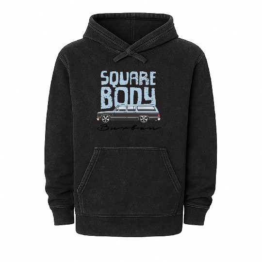 square body Light Blue Mineral Wash Hoodies