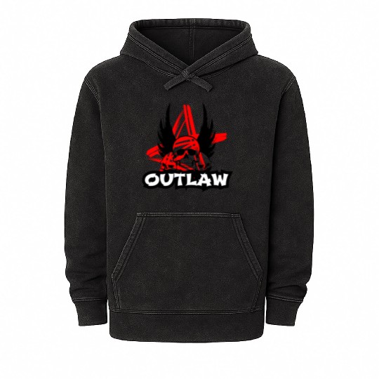 Skull - Bad Ass - Outlaw Mineral Wash Hoodies