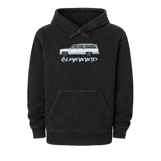 SLAMMMD Light Blue Mineral Wash Hoodies