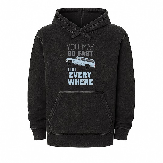 YOU MAY Light Blue Mineral Wash Hoodies