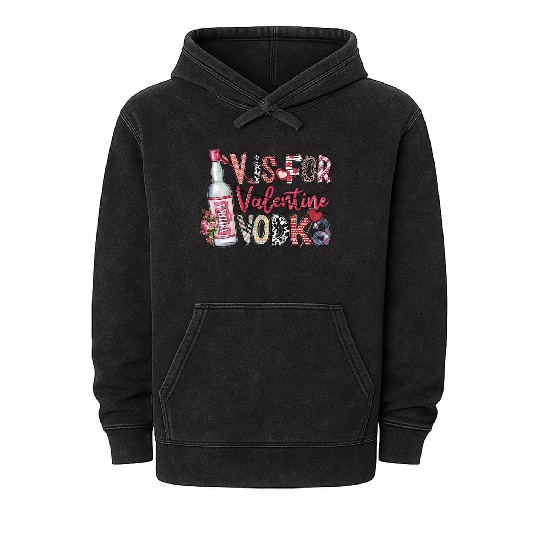 V Is For Vodka Mineral Wash Hoodies Valentine Mineral Wash Hoodies Xoxo