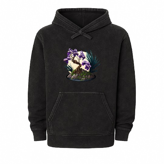 Iris Bonsai Tree Mineral Wash Hoodies