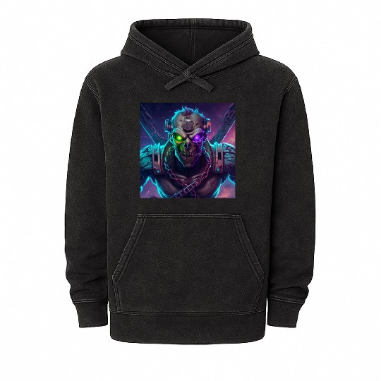 ZOMBIE IRON MAIDEN (Version 10) Mineral Wash Hoodies