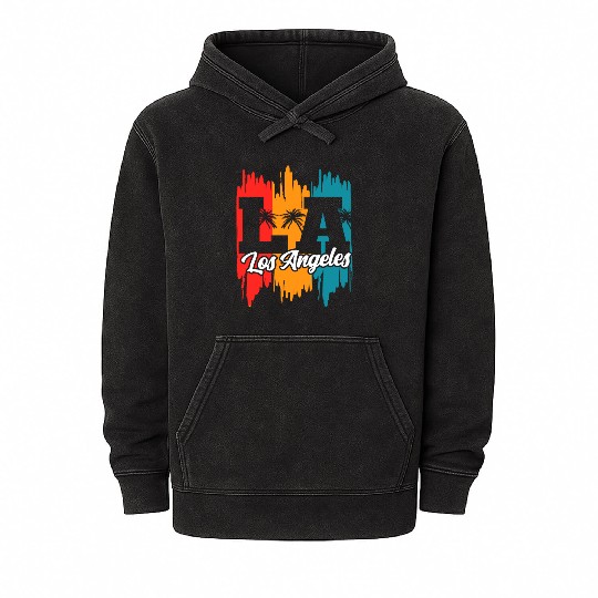 Los Angeles LA California Gift Mineral Wash Hoodies