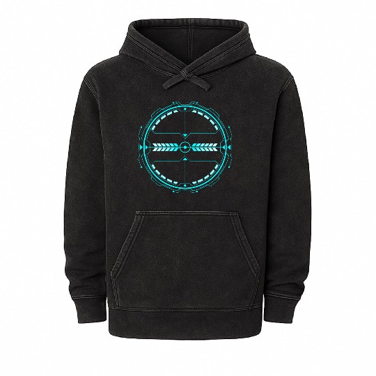 Cyberpunk teleporter 17 Mineral Wash Hoodies