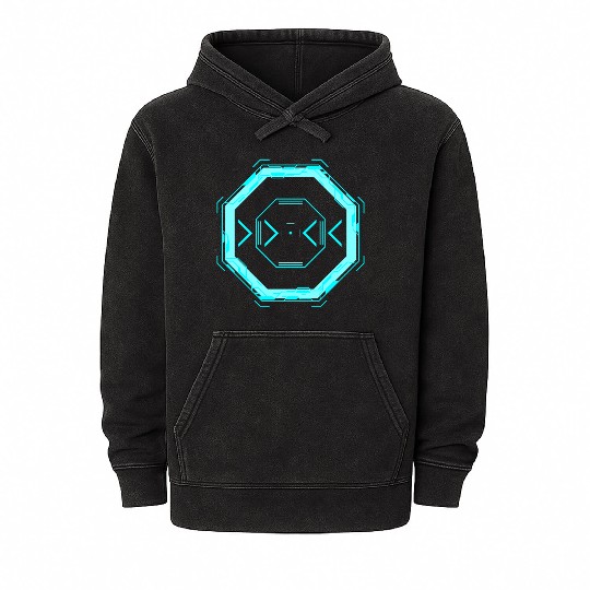 Cyberpunk teleporter 8 Mineral Wash Hoodies