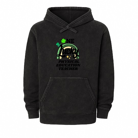 Physical education teacher, St Patrick's Day Gift Mineral Wash Hoodies
