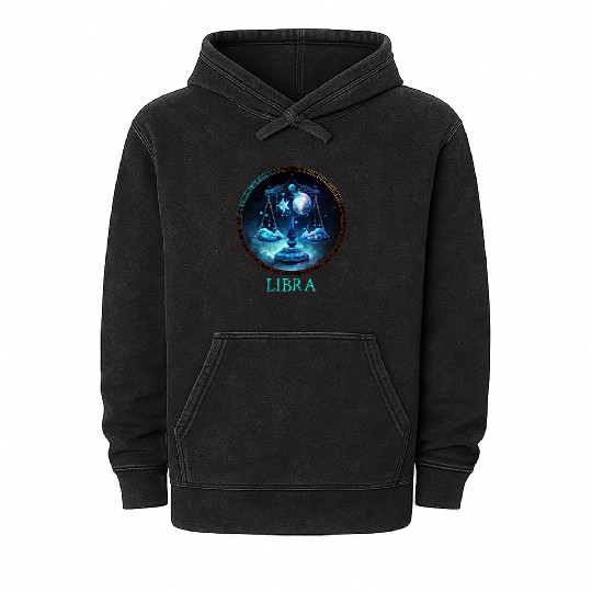 Embrace Your Libra Identity: Libra Pride Zodiac Mineral Wash Hoodies