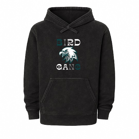 Eagle Bird Gang Funny Philadelphia Mineral Wash Hoodies