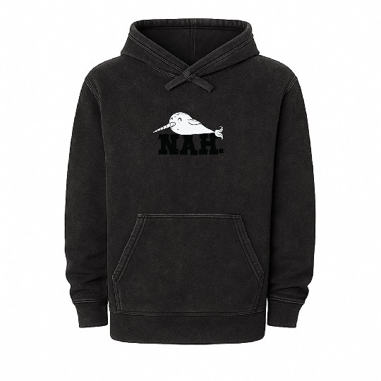 Procrastinating Narwhal Lover Aquatic Animals Mineral Wash Hoodies