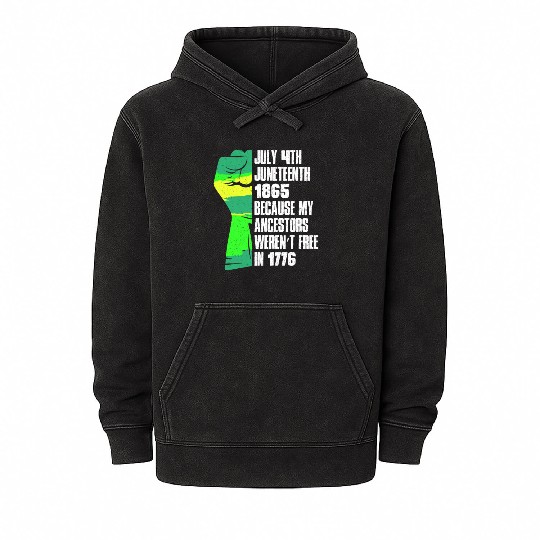 Juneteenth free since 1865 Black History US Africa Mineral Wash Hoodies