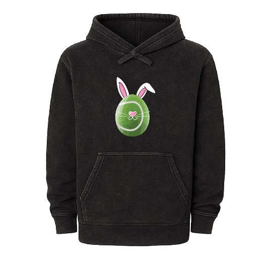 Funny Easter Easter Egg Tennis Tennisball Mineral Wash Hoodies