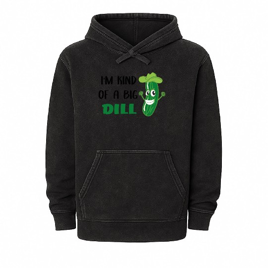 I'm Kind of a Big Dill Cute Pickle for Baby, Baby Mineral Wash Hoodies