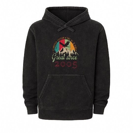 18 year dragon birthday fantasy Mineral Wash Hoodies