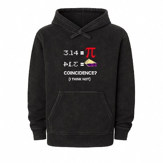 Pi Day 3 15 Pi Symbol Science and Math Teacher Mineral Wash Hoodies