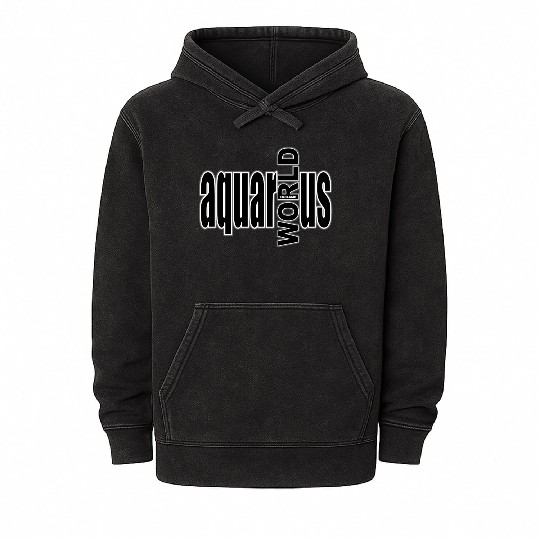 Aquarius WORLD bw Mineral Wash Hoodies
