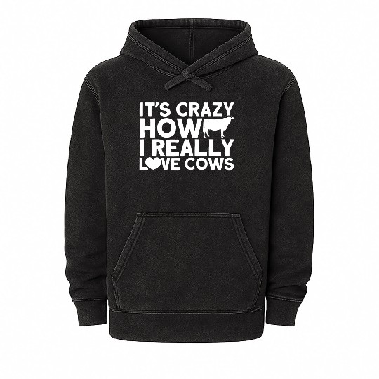 Farmer Farming Dairy Gift Mineral Wash Hoodies