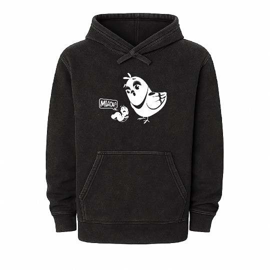 Novelty Bird and Worm Mineral Wash Hoodies