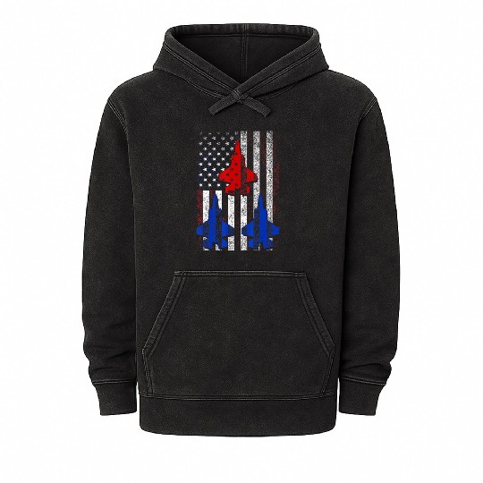 American Independence Fourth of July US Air Force Mineral Wash Hoodies