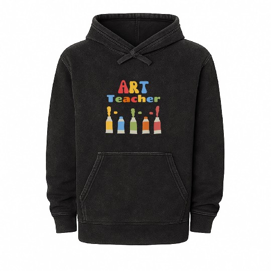 Back To School Art Teacher First Day of School Tea Mineral Wash Hoodies