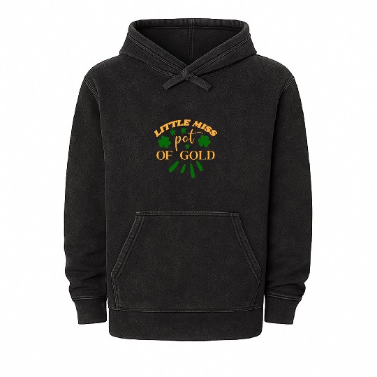 Little miss pot of gold Mineral Wash Hoodies