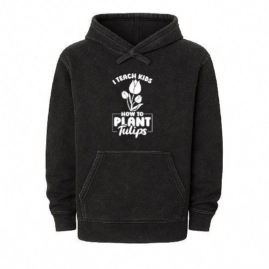 Tulip Gardening Tulips Mineral Wash Hoodies