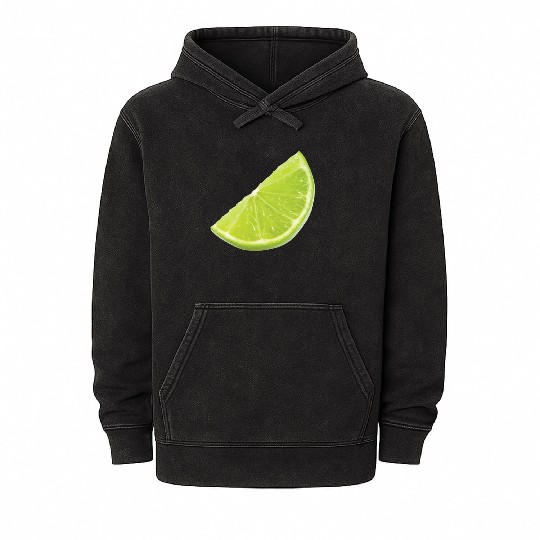 sliced green fruit Mineral Wash Hoodies