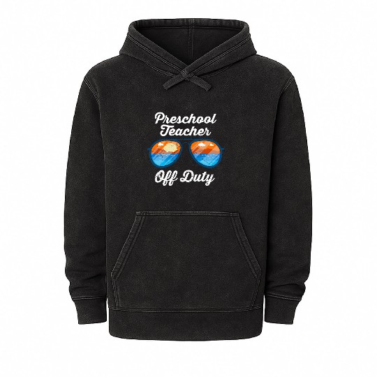 Preschool kindergarten educator off duty teacher Mineral Wash Hoodies