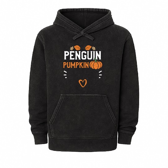 Penguin Pumpkin - Pumpkin Mineral Wash Hoodies