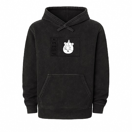 Unicorn Coloring Page Graphic Collection Mineral Wash Hoodies