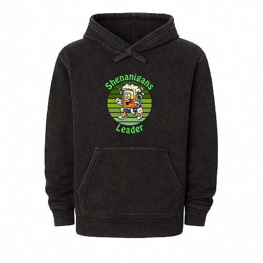 Shenanigans Leader Funny For St.Patrick Day Mineral Wash Hoodies