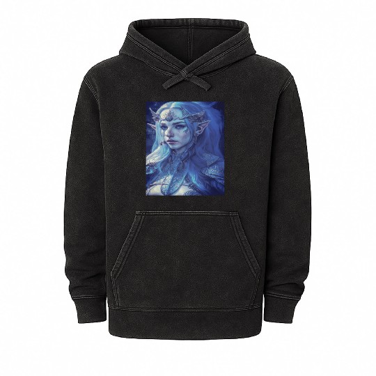 Fairy elf woman fantasy mysticism magic mythical j Mineral Wash Hoodies