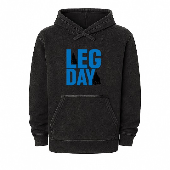 Leg Day Handicapped Wheelchair 24 Mineral Wash Hoodies