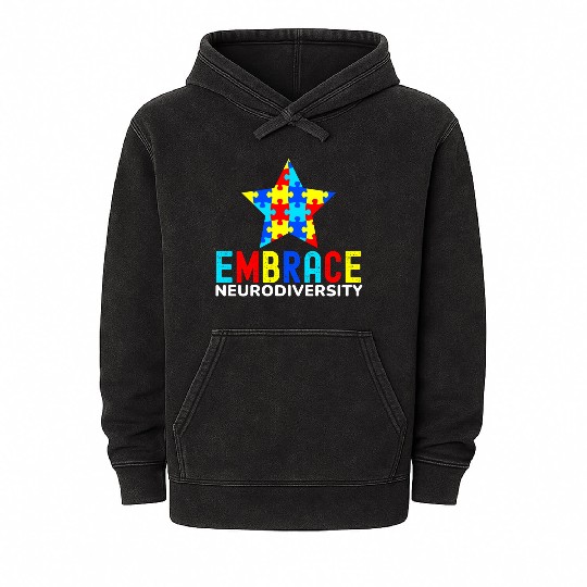 Embrace Neurodiversity Mineral Wash Hoodies