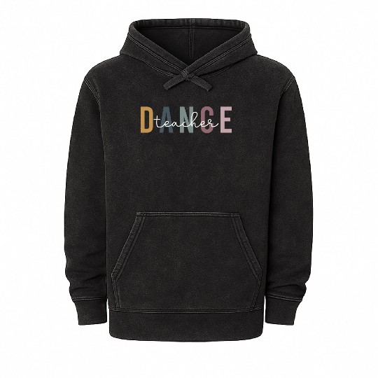 Dance Teacher Retro Mineral Wash Hoodies Ballet Dance