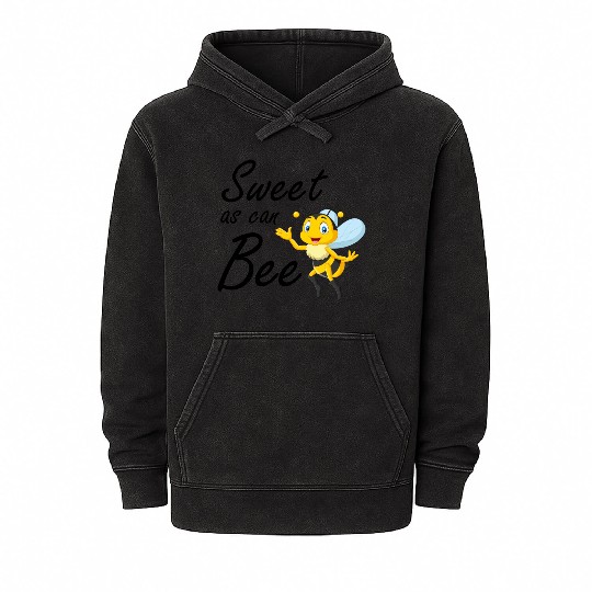 Sweet As Can Bee Sweet baby, Cute honey bee Mineral Wash Hoodies