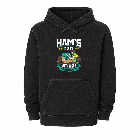 Ham Radio Radio Operator Amateur Radio Signal Mineral Wash Hoodies