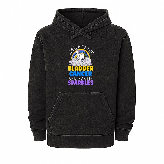 Bladder Cancer Warrior Bladder Cancer Awareness Mineral Wash Hoodies