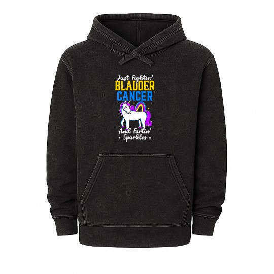 Bladder Cancer Warrior Bladder Cancer Awareness Mineral Wash Hoodies