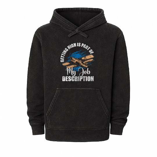Airplane Work Aviation Aerobatic Pilots Mineral Wash Hoodies