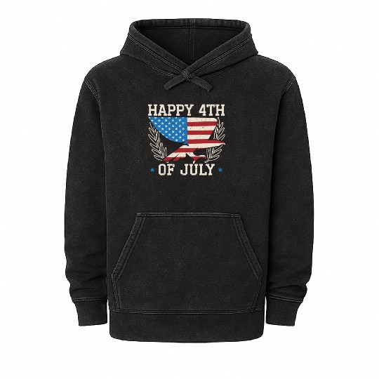 Patriotic America USA Flag 4th Of July America Mineral Wash Hoodies
