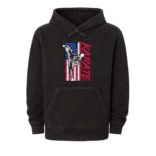 Karate Usa Mineral Wash Hoodies