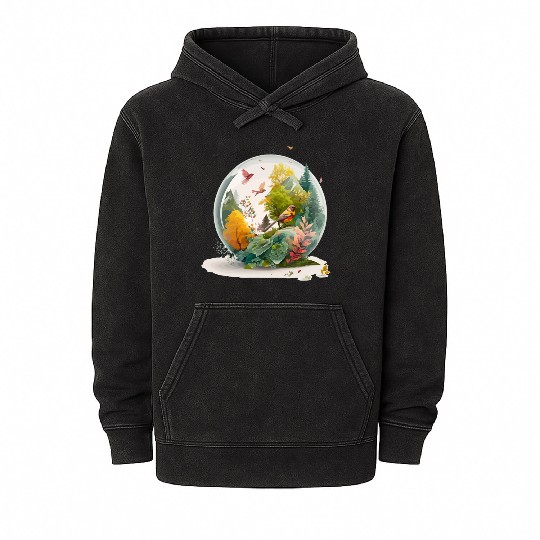 The miniature drill Mineral Wash Hoodies