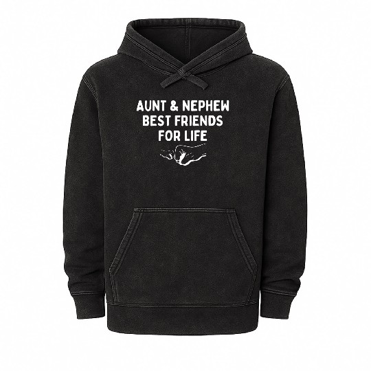 Aunt Nephew Best Friends For Life Mineral Wash Hoodies
