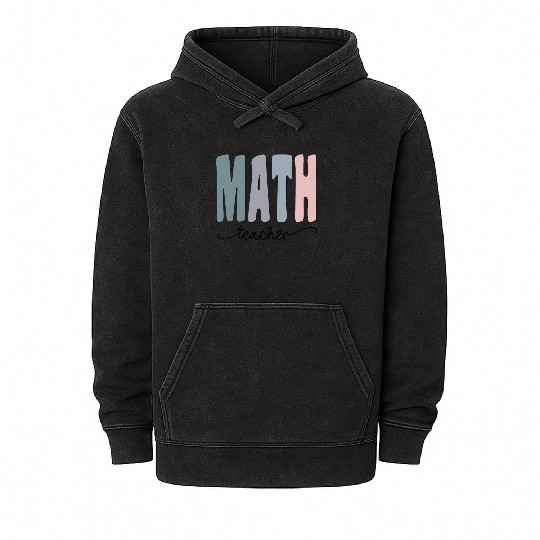 Math Teacher Gift Matching Teacher Squad Mineral Wash Hoodies