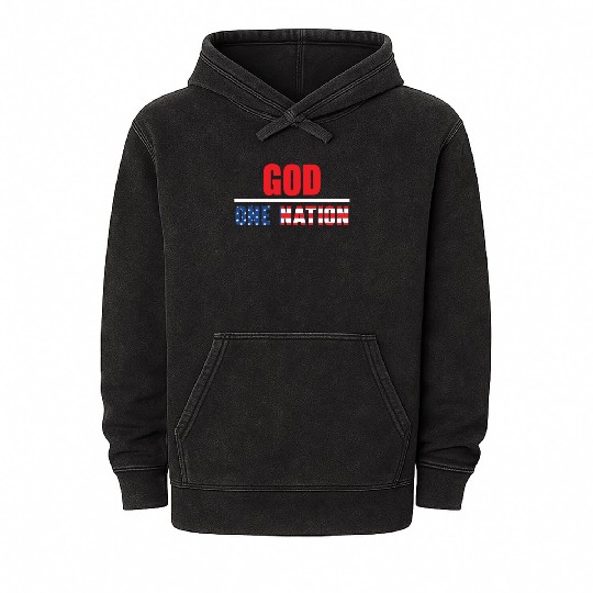 Patriotic America USA Flag 4th Of July American Mineral Wash Hoodies