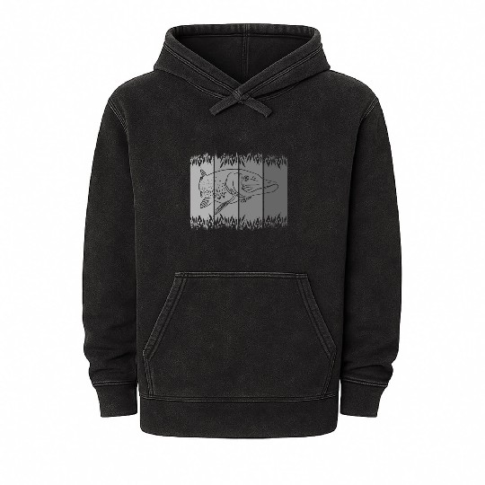 fish - fishing - fishermen Mineral Wash Hoodies