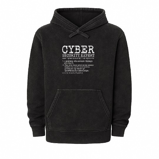 Cyber Security Cyber Hacker Analyst Programmer Mineral Wash Hoodies