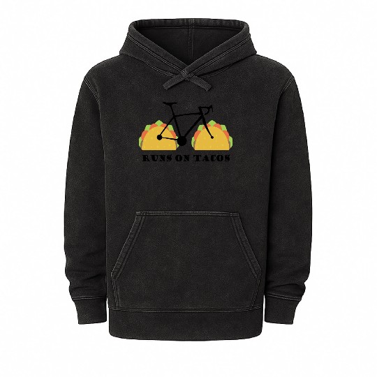 Runs On Tacos Mineral Wash Hoodies