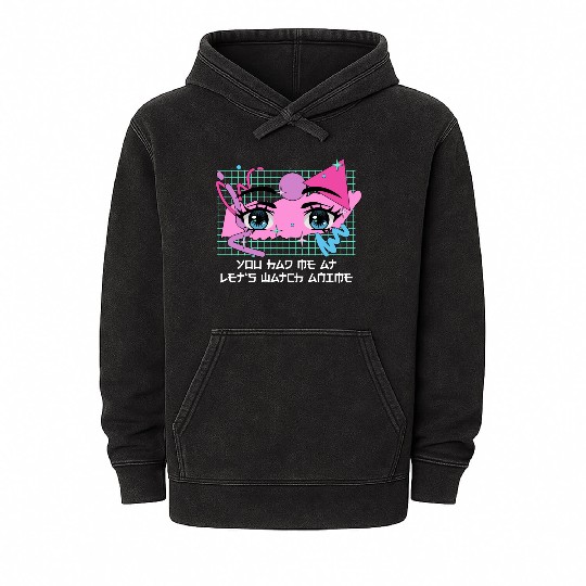 Had Me at Lets Watch Anime Couples Japanese Lovers Mineral Wash Hoodies